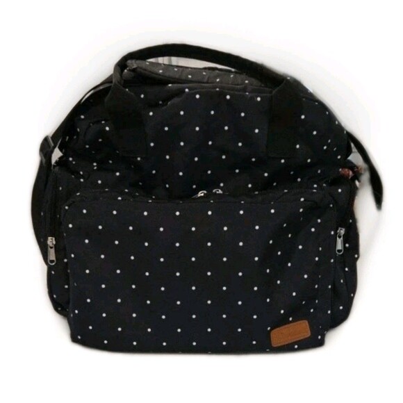 Chuntiani Handbags - Chuntiani Black w White Polka Dots -  Diaper bag
